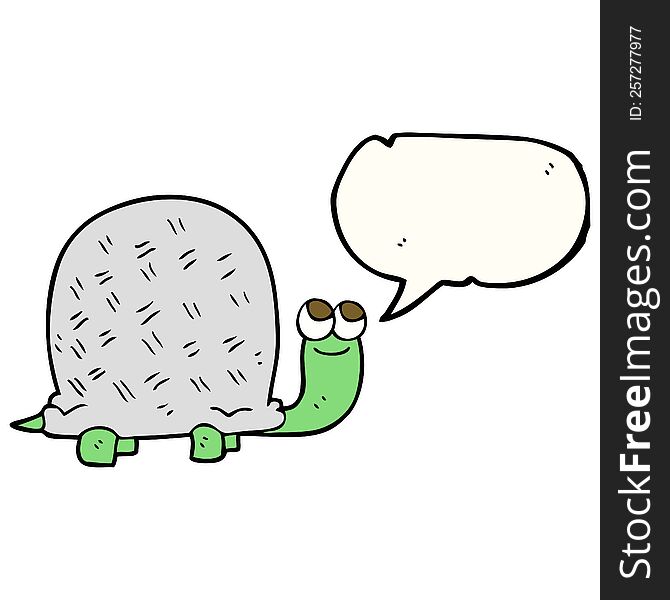 Speech Bubble Cartoon Tortoise