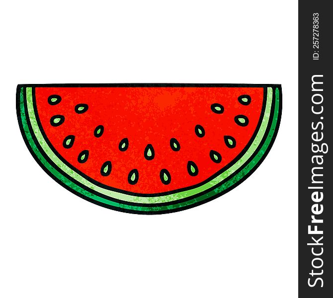 quirky hand drawn cartoon watermelon