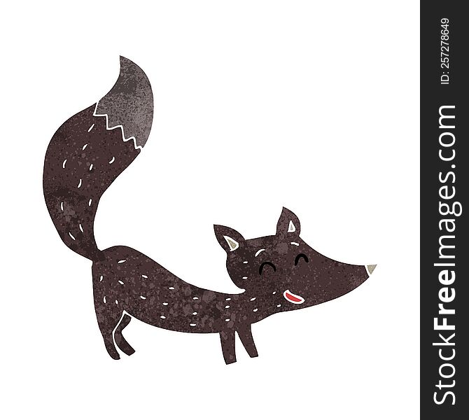 cartoon little wolf cub