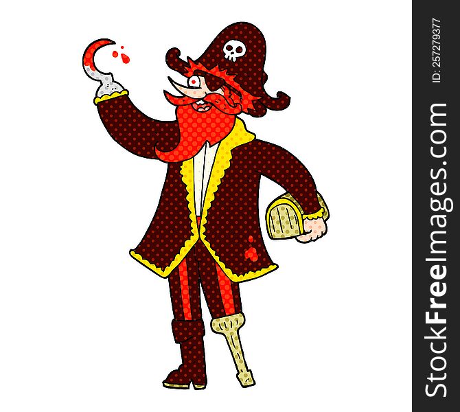 cartoon pirate captain