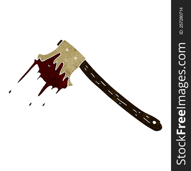 cartoon bloody axe