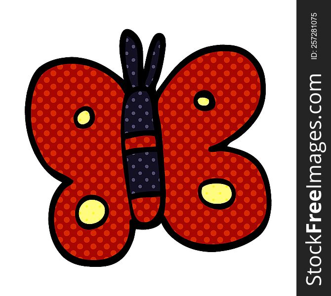 cartoon doodle butterfly