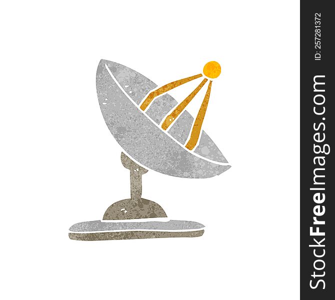 Retro Cartoon Satellite Dish