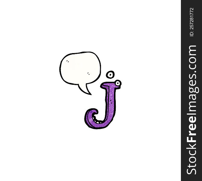 cartoon letter j