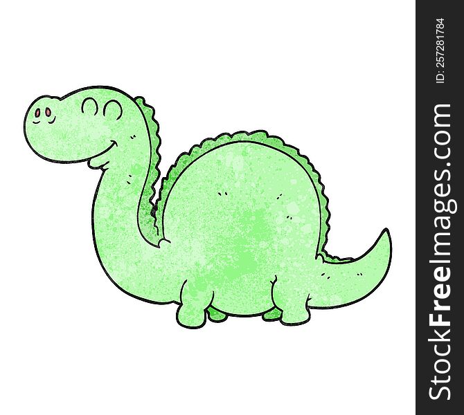 freehand textured cartoon dinosaur