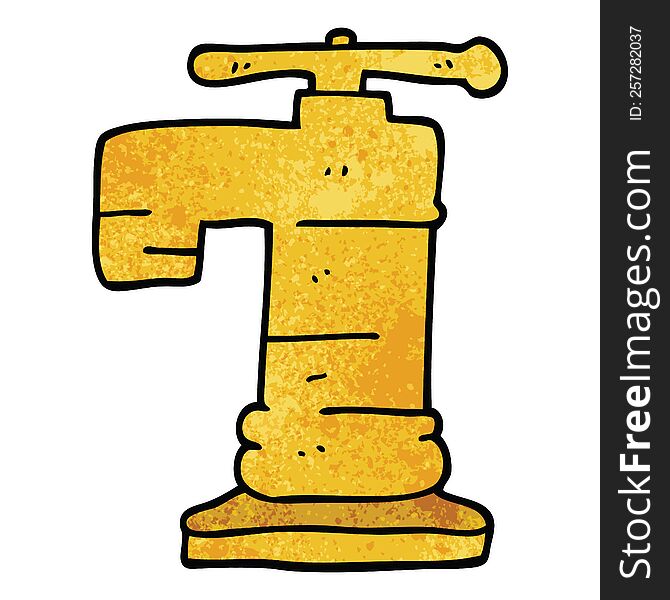 cartoon doodle gold plated faucet