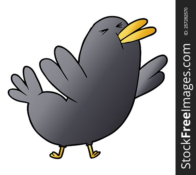 cartoon blackbird. cartoon blackbird