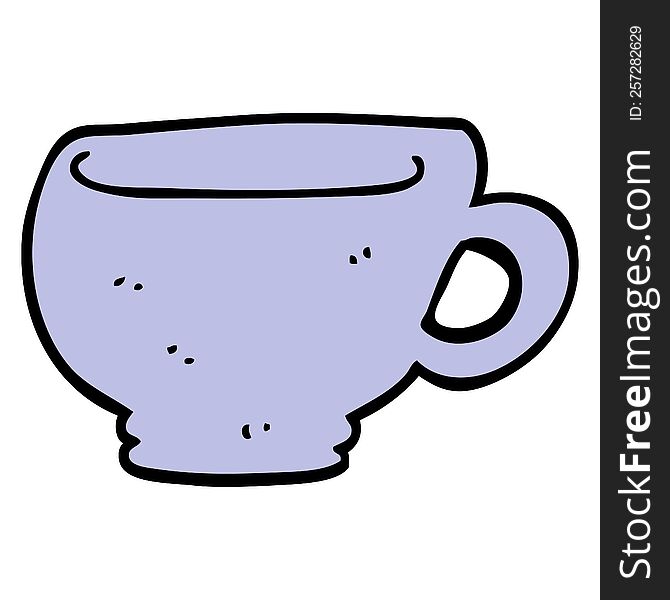 cartoon doodle cup