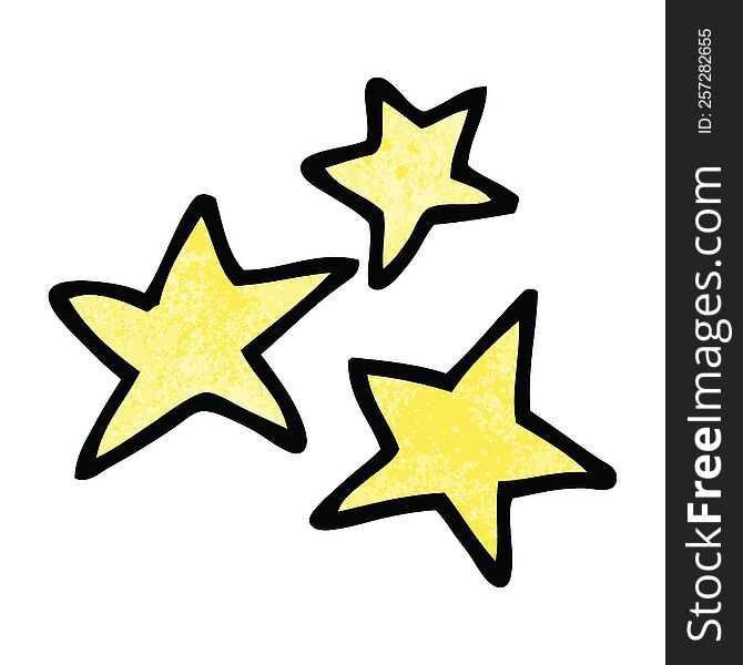 cartoon doodle yellow stars