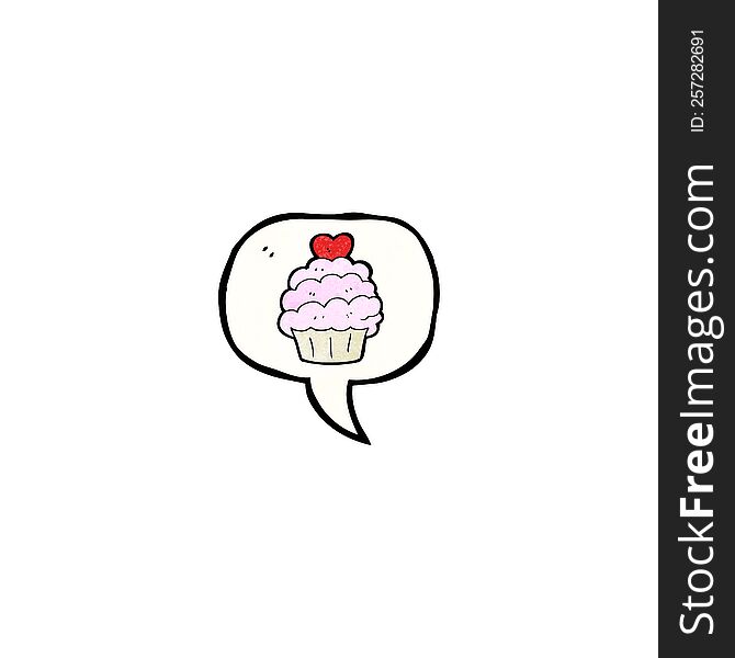 Cartoon Cupcake Symbol