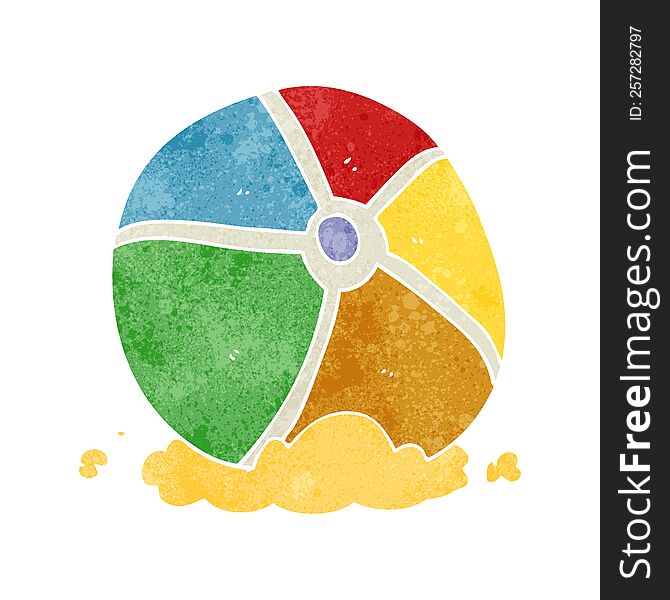 Retro Cartoon Beach Ball