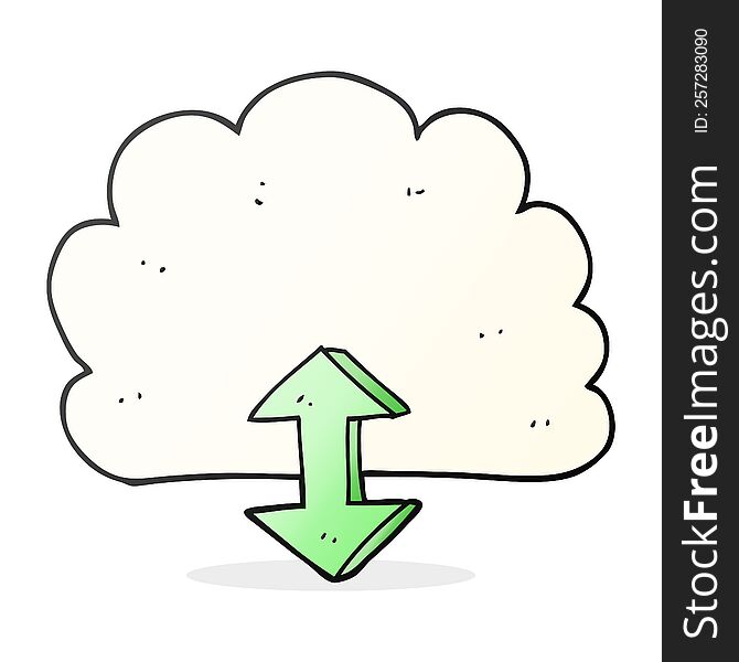 freehand drawn cartoon digital cloud