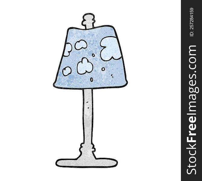 freehand textured cartoon lamp