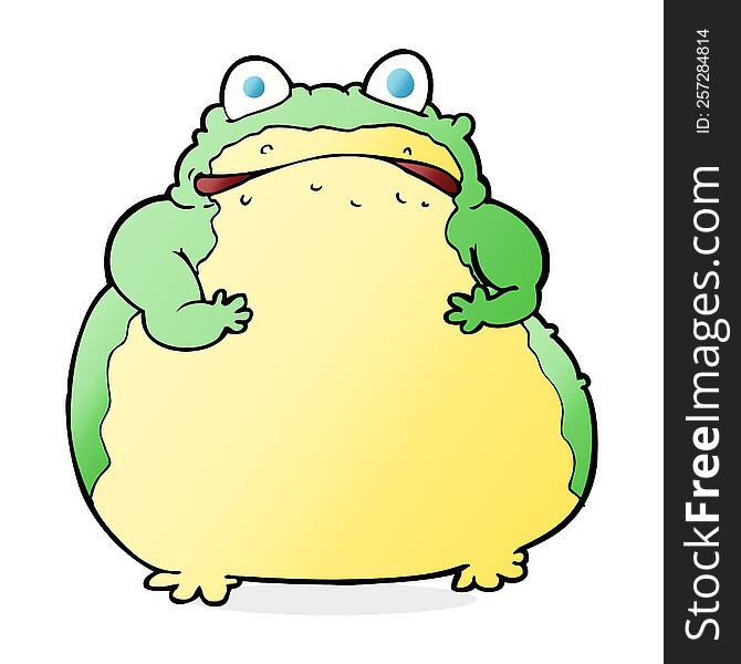 cartoon fat toad