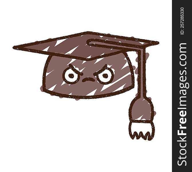 Graduation Cap Chalk Drawing