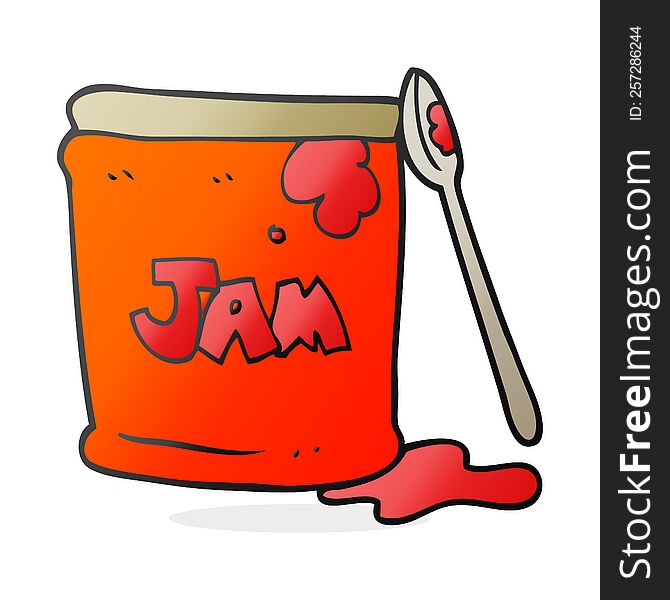 freehand drawn cartoon jam jar