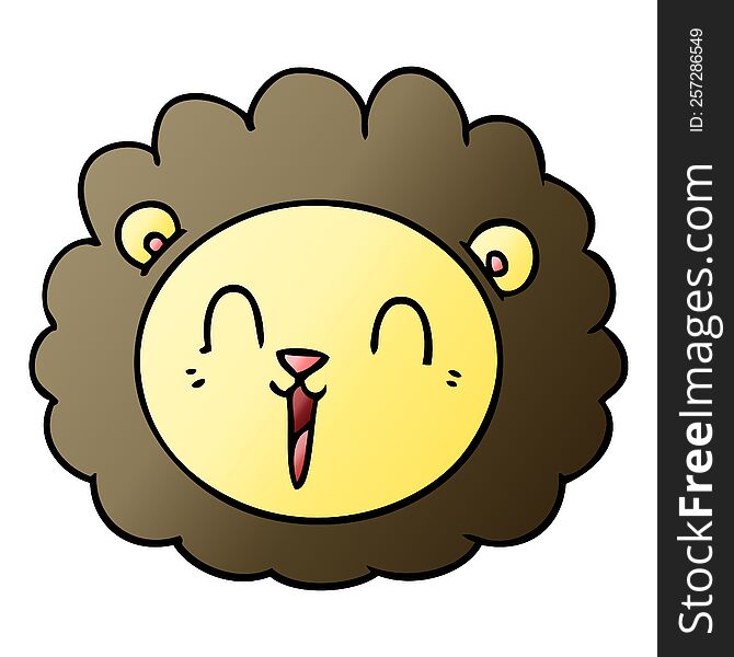 cartoon lion face. cartoon lion face
