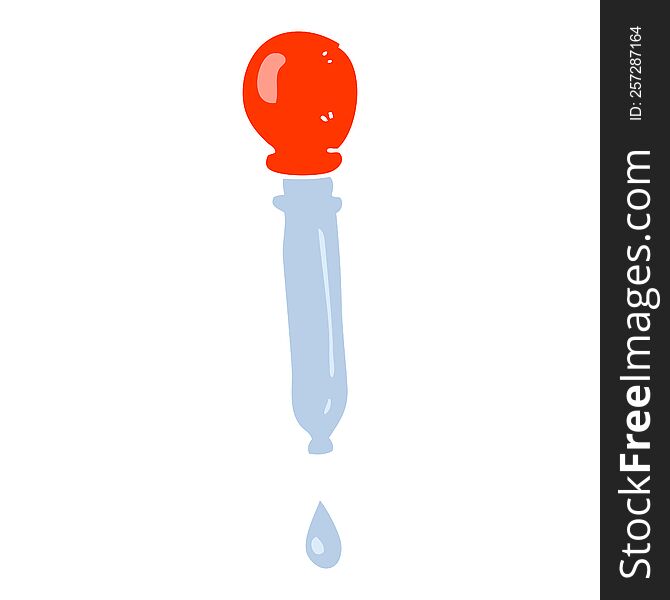 flat color illustration of a cartoon water dropper