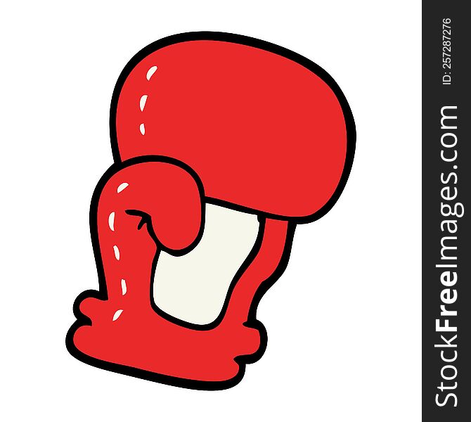 Cartoon Doodle Boxing Glove