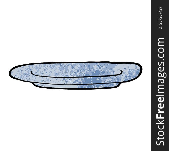 grunge textured illustration cartoon empty plate