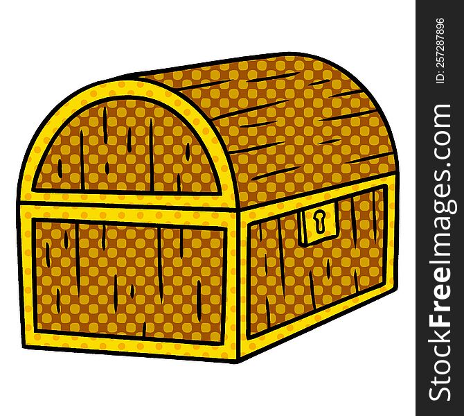 Cartoon Doodle Of A Treasure Chest