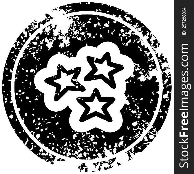 star shapes distressed icon