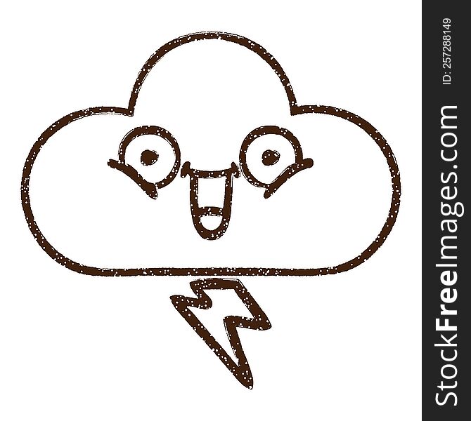 Storm Cloud Charcoal Drawing