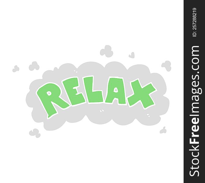 Cartoon Doodle Relax Symbol