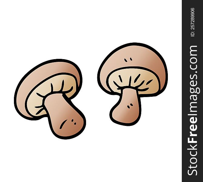 cartoon doodle mushrooms