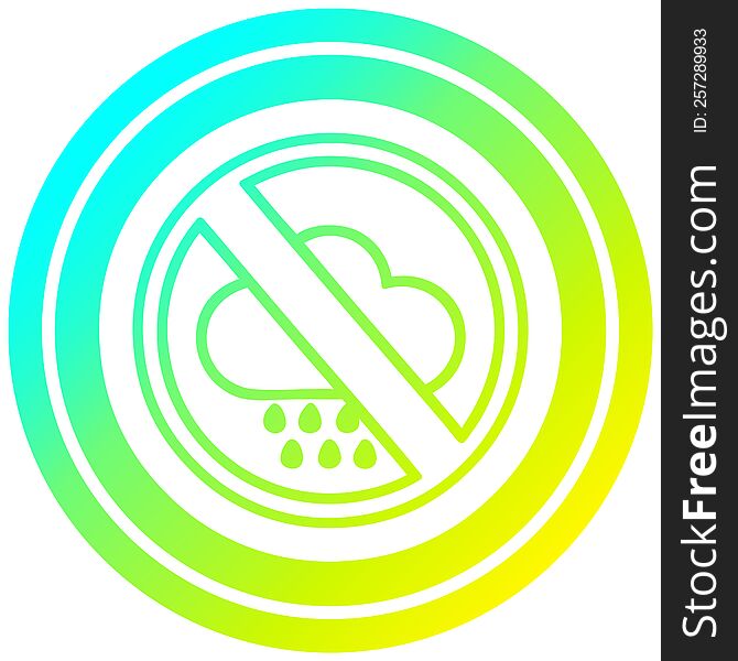 no bad weather circular icon with cool gradient finish. no bad weather circular icon with cool gradient finish
