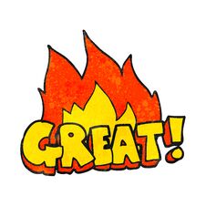 GREAT! Texture Cartoon Symbol Royalty Free Stock Photography