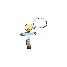 Cartoon Man With Lightbulb For Head Stock Photography Cartoon Man With Lightbulb For Head Stock Photography
