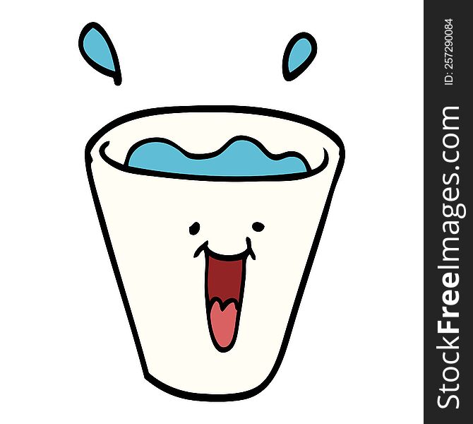 cartoon doodle happy drinks