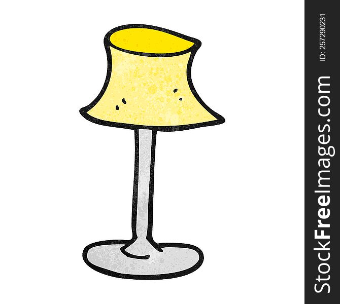 freehand textured cartoon lamp