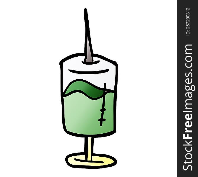 Cartoon Doodle Medical Syringe