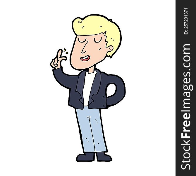 cartoon cool guy snapping fingers