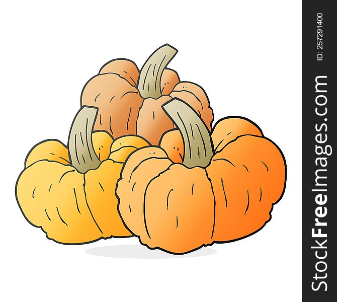 freehand drawn cartoon pumpkin