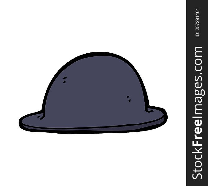 Cartoon Old Bowler Hat