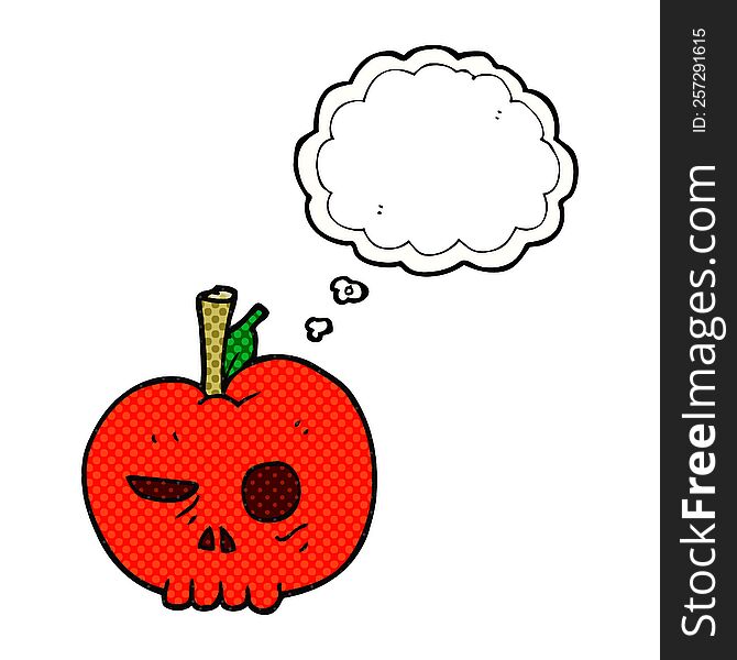 Thought Bubble Cartoon Poison Apple