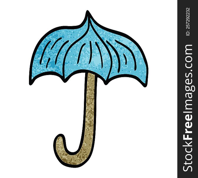 Cartoon Doodle Umbrella Tattoo Symbol