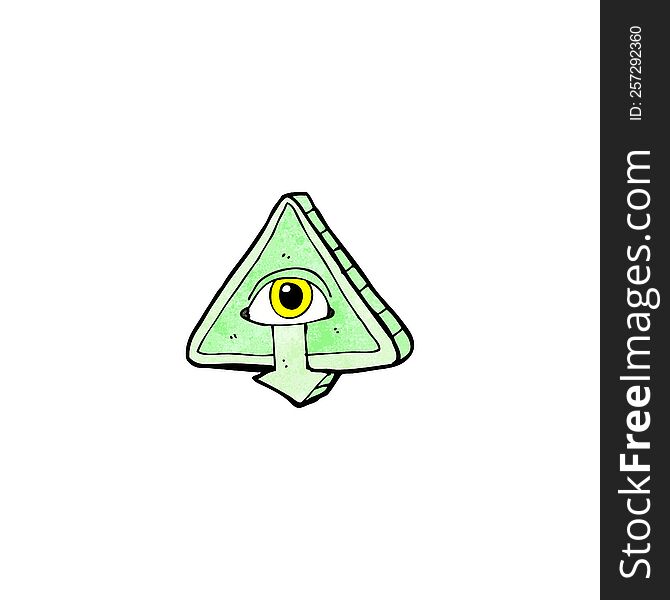 cartoon mystic eye symbol