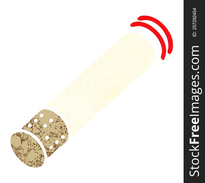 retro illustration style cartoon of a cigarette