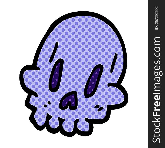 cartoon doodle spooky weird skull