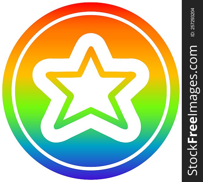 star shape icon with rainbow gradient finish. star shape icon with rainbow gradient finish