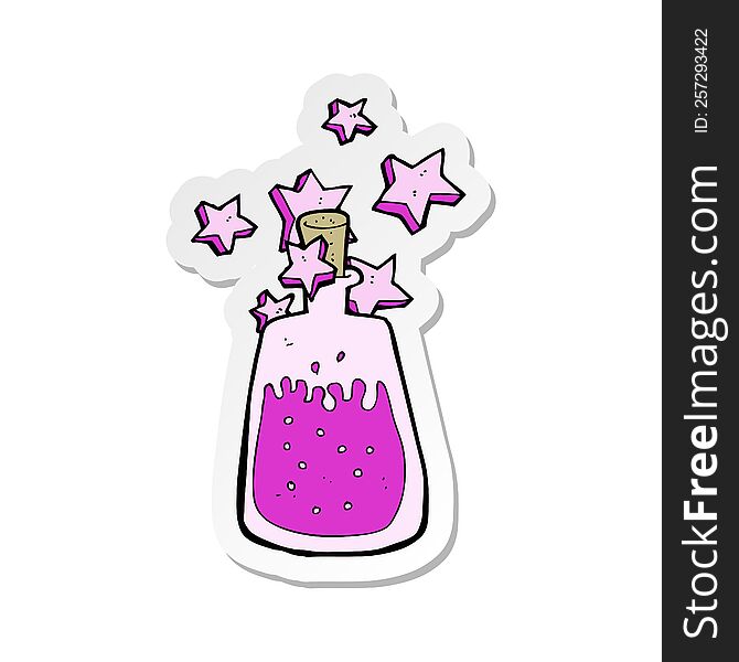 Sticker Of A Cartoon Magic Potion