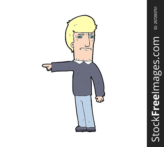 Cartoon Man Pointing