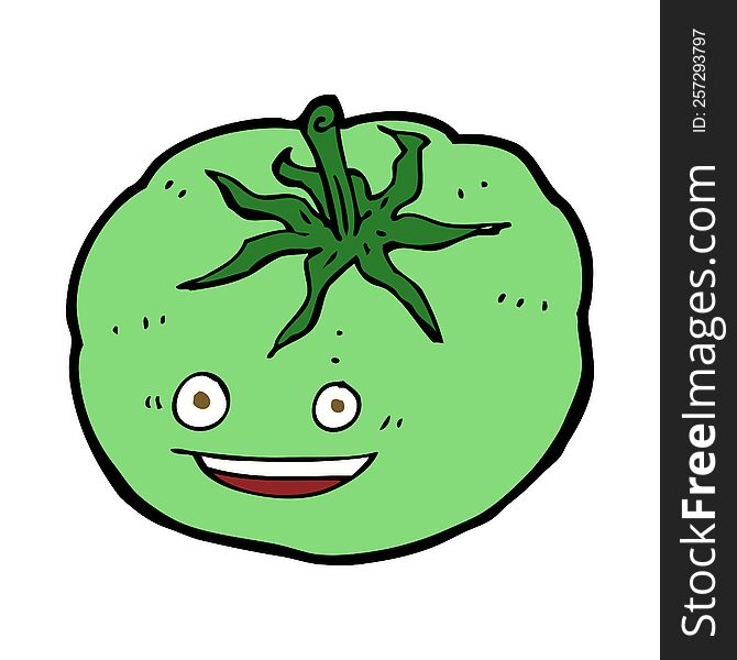 cartoon green tomato