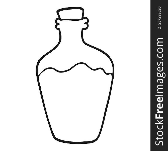 Black And White Cartoon Water Bottle