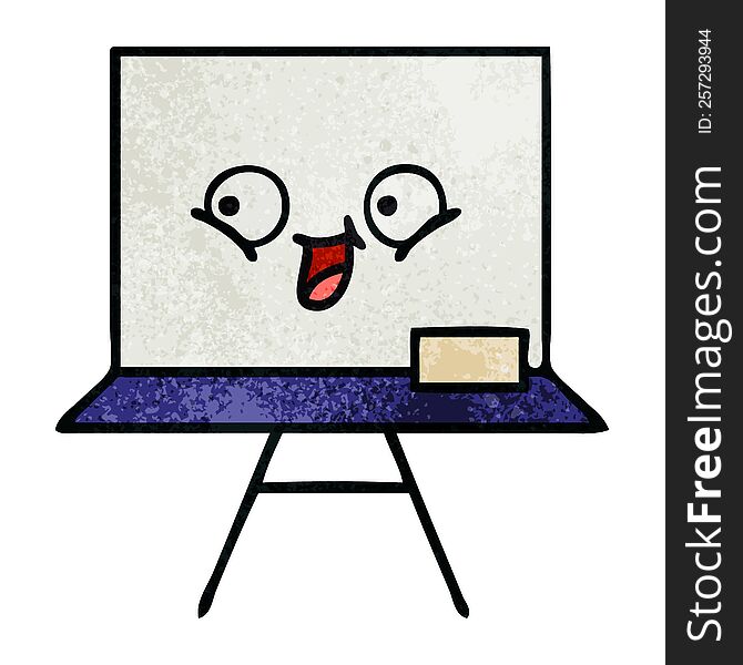 Retro Grunge Texture Cartoon White Board