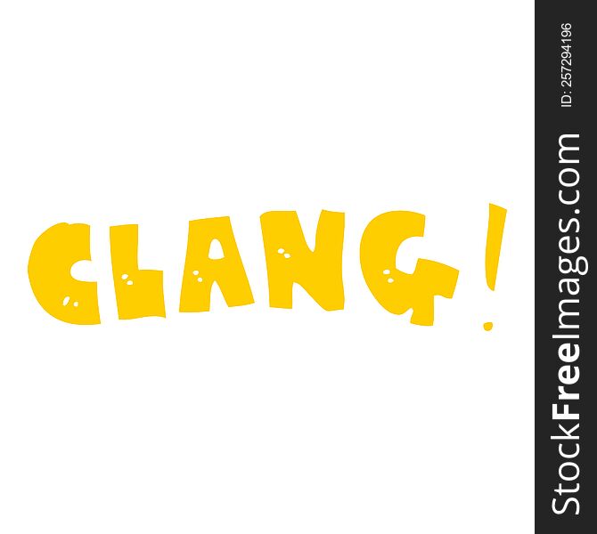 Flat Color Style Cartoon Word Clang